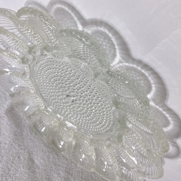 Vintage Indiana Clear Glass Hobnail Deviled Egg Platter Tray Dish - Picture 10 of 11